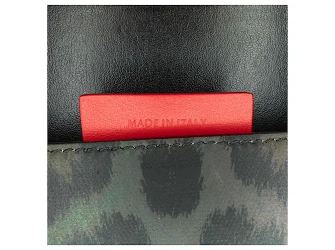 Bandolera Elisa mini con estampado de leopardo de Christian Louboutin gris 